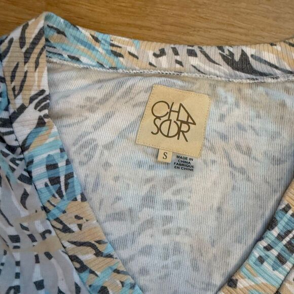 Chaser printed long sleeve sleeve v neck size small - Picture 2 of 5